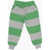 MINI RODINI Two-Tone Striped Fleeced Cotton Joggers Green