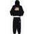 Nike Fleeced Cotton Blend Hoodie And Joggers Set Black