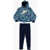 Nike Leggings And Floral-Motif Fresh Cut Hoodie Set Blue