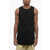 Jil Sander Back Zipped Viscose Tank Top Black