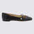 Jimmy Choo Jimmy Choo Black Leather Elisa Flats Black