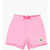 Converse All Star Chuck Taylor Ribbed Shorts With Scalloped Hem Pink