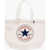 Converse All Star Chuck Taylor Solid Color Tote Bag With Printed Maxi White