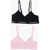 Converse Set Of 2 Stretch Cotton Triangle Bra Black