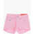 Diesel Cotton Prifty Jjj Shorts With Logo-Button Pink