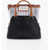 Maison Margiela Mm11 Rubber 5Ac Handbag With Leather Trims Black