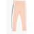 Palm Angels Cotton Leggings With Contrasting Side Bands Pink