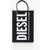 Diesel Leather Shopping Bag With Logoed Shoulder Strap Black