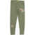 OFF-WHITE KIDS Cotton Stretch Leggings With Logo Green