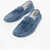 CORNELIANI Id Suede Boat Deck Shoes With Rubber Dots On The Sole Blue