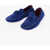 CORNELIANI Id Suede Boat Deck Shoes With Rubber Dots On The Sole Blue