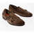 Santoni Leather Carlos Double Strap Monk Shoes Brown