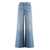 MOTHER Mother The Ditcher Roller Flared Jeans Navy