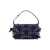 Ganni Ganni Denim Small Bow Eyelet Butterfly Pouch Bag DARK NAVY