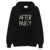 Mc2 Saint Barth MC2 Saint Barth Jake Black Wool Sweater With White Lettering And Hood Black