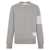 Thom Browne Thom Browne 4Bar Cotton Crewneck Sweatshirt GREY