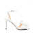 MACH & MACH Mach & Mach Cadeau Round Toe Satin Sandal Shoes WHITE