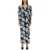 ROTATE Birger Christensen Long Floral Dress BLACK