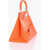 Maison Margiela Hammered Vegan Leather Neon Handbag Orange