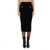 Balmain Knitted Midi Skirt BLACK