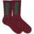 STÜSSY "Helvetica" Socks BORDEAUX