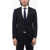 CORNELIANI Center Vent Peak Lapel 1-Button Blazer Blue