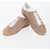 Maison Margiela Leather Low-Top Sneakers Vintage Effect Beige