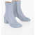 Maison Margiela Mm6 Leather Booties Heel 7 Cm Light Blue