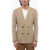 CORNELIANI Double-Breasted Gate Patch Pocketed Blazer Beige