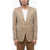 CORNELIANI Cc Collection Plain Herringbone Side Vents Notch Lapel 2-But Beige