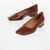 Maison Margiela Brushed Leather Ballerinas With Cut-Out Details Brown