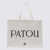 Patou Patou White Cotton Tote Bag WHITE