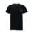 Versace Black Crewneck T-Shirt With Medusa Logo Print In Stretch Cotton Man Black