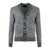 Roberto Collina Roberto Collina Black And Gray Cardigan With Mélange Effect GRAY, BLACK