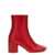 MM6 Maison Margiela Mm6 Maison Margiela Stitch-Out Leather Ankle Boots RED