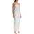 ROTATE Birger Christensen Long Embroidered Tulle Dress EGRET