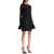 ROTATE Birger Christensen "Mesh Mini Dress With Embroidered Flower Details BLACK