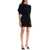 ROTATE Birger Christensen Draped Satin Mini Dress BLACK