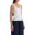 ROTATE Birger Christensen Ribbed Tank Top With Logo Label BRIGHT WHITE