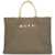 Marni Large Raffia Effect Tote Bag DUSTY OLIVE