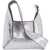 Jimmy Choo Uede\N\Ndiamond Suede Hobo SILVER ANTIQUE SILVER