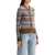 Ganni Soft Striped Cardigan With Fluffy MILITARY OLIVE