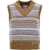 Ganni 'Soft Striped Knit Vest With A Comfortable MILITARY OLIVE