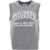 Ganni Knitted Vest With Logo FROST GRAY