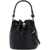 Tory Burch Mini T Monogram Leather Bucket Bag BLACK