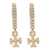 Tory Burch Eleanor Pave Huggie Earrings GREY