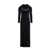 Alberta Ferretti Satin dress with lace profile Black