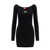 Diesel Viscose blend dress with metal Oval-D logo Black