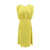 Jil Sander Sleeveless satin dress Yellow