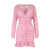 Isabel Marant Stretch silk dress with all-over print Pink